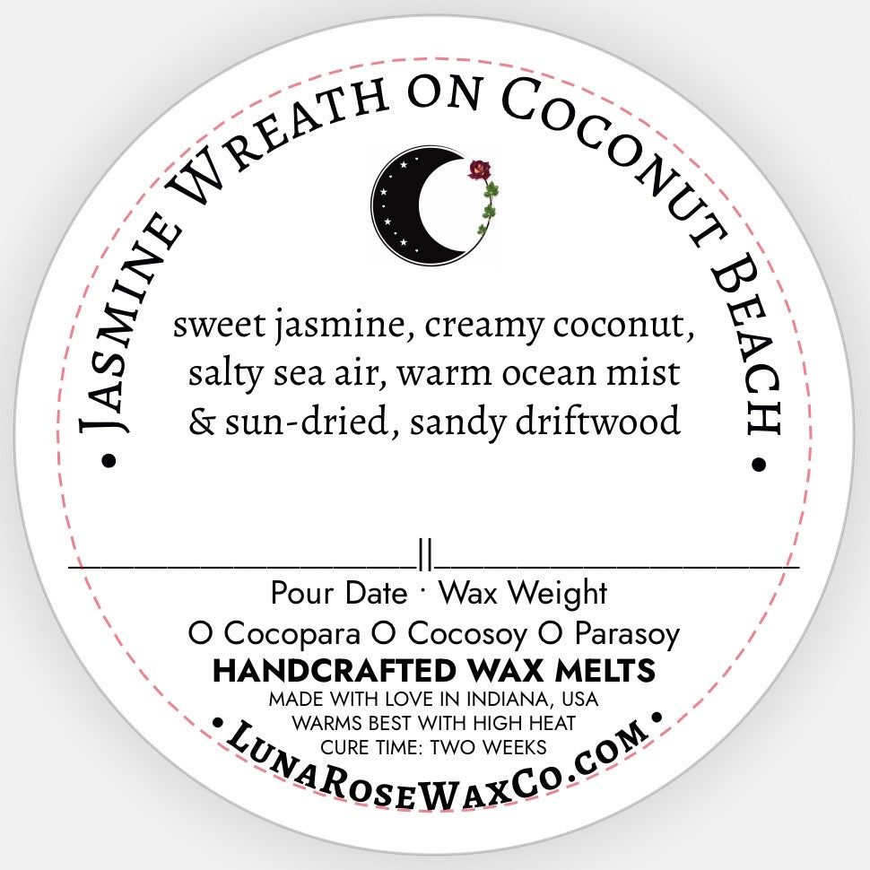 Jasmine Wreath on Coconut Beach • Cocosoy Wax Melts